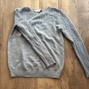LOFT Gray Textured Knit Top